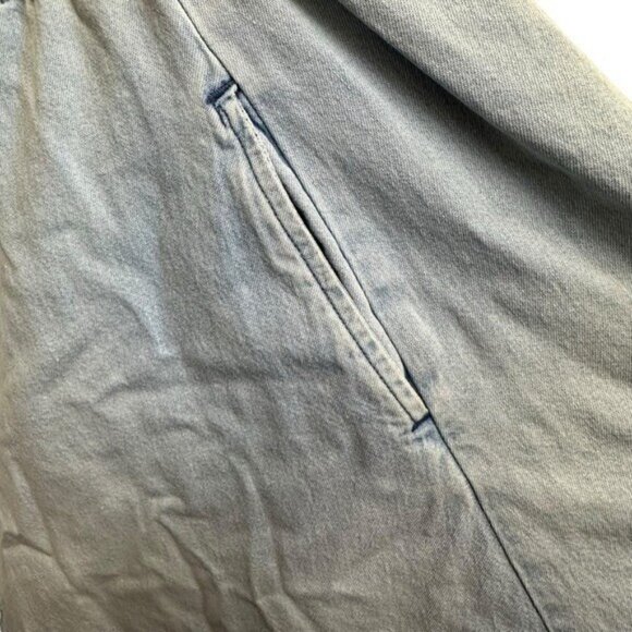Vintage Fads 14 Jean Shirt Dress Long Sleeve Light Wash Denim Button Down Maxi - Picture 7 of 8